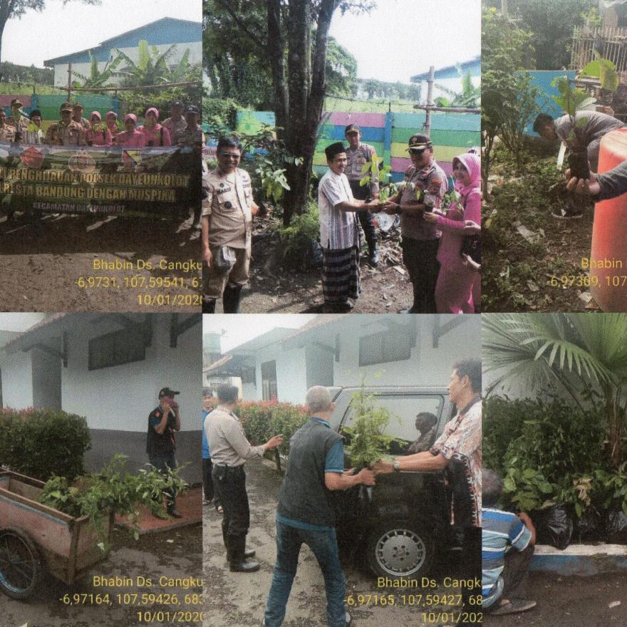 Peduli Penghijaun POLSEK Dayeuhkolot, POLRESTA Bandung Bersama MUSPIKA Kecamatan Dayeuhkolot Kabupat